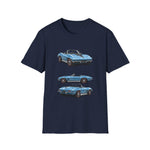 Blue Classic 1967 Corvette Convertible T-Shirt | Sports Car Illustration