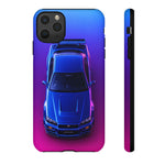 R34 Skyline Phone Case, Blue Top-Down Duotone Gradient Cover