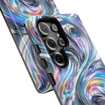Chrome Metallic Swirl  Art Tough Phone Case