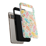 Watercolor Flip Flops pattern Tough Case | Beach Shells Phone Cover