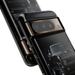 Black 1970 Nova SS Studio Front Tough Phone Case for Muscle Car Fans