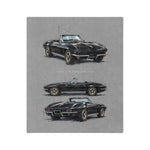 1965 Corvette L79 Convertible Illustration Blanket | Classic Car Throw