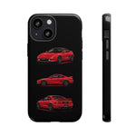Red MR2 JDM Sports Car Phone Case Tough Multi View