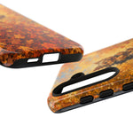 Yorkshire Terrier Jumping in Autumn Leaves Tough Case | Fall Dog Phone Cover