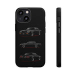 Black GNX Phone Case, Three-View Muscle Car Vector Tough Cover