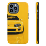 Yellow Supra Phone Case, MK4 90s JDM Legend Tough Protective Cover for Men