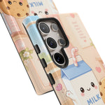Milk Cookie Phone Case Cute Food Kawaii Tough Cover Gift Art