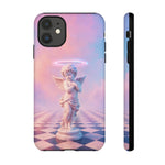 Praying Cherub Statue halo Vaporwave Aesthetic phone case