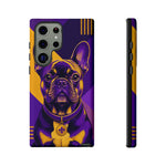 French Bulldog Pop-Art Portrait Tough Phone Case - Purple Gold