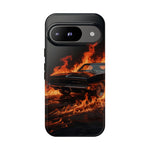 Black Charger Classic Muscle Flames Tough Phone Case Cover Gift