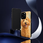 Goldendoodle Fluffy Curls Portrait Art Tough Phone Case
