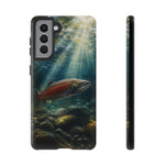 Salmon River Fishing Phone Case, Sunlit Current Cover
