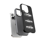 Chevy 1500 OBS Truck Phone Case White, Three-View Vector Cover