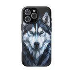 Siberian Husky Geometric Diamond Art Tough Phone Case