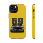 1969 Camaro Z28 Yellow Front View Muscle Car Tough Phone Case