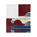 1957 Bel Air Five Color Side Profile Microfiber Throw Blanket Classic Car Gift