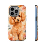 Miniature Poodle Whimsical Watercolor Art Tough Phone Case