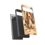 Guilty Basset Hound Phone Case, Muddy Watercolor Art Cover