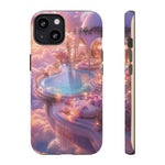 Floating Pool Deck Phone Case, Pastel Cloud 3D Render Cover