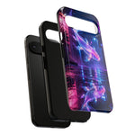 Neon Koi Reflection Vaporwave phone case | Tough Cover