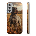 German Wirehaired Pointer Autumn Art Tough Phone Case