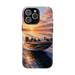 Sunset Bass Fishing Boat phone case | Tough Cover