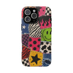 Colorful Patchwork Punk Tough Phone Case