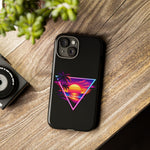 Synthwave Sunset Triangle Phone Case Retro Vaporwave Case
