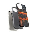 Orange Daytona Phone Case, Rainy City Night Muscle Car Tough Cover