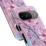 Pink Chrome Cherry Blossom Phone Case | Tough Cover
