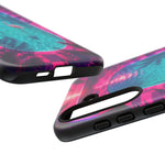 Neon Flamingo Pool Vaporwave Art Tough Phone Case