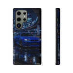 Skyline GT-R R34 Bayside Blue Tokyo Night Art Tough Phone Case