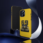 1969 Camaro Z28 Yellow Front View Muscle Car Tough Phone Case