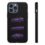 MK4 Supra Phone Case Purple, Three-View Vector Cover
