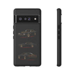 Trans Am Phone Case Black Gold, Three-View Vector Tough Cover