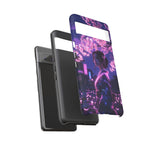 Cherry Blossom Neon Night Vaporwave Art Tough Phone Case