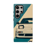 S13 Teal White Pop-up Tough Phone Case for JDM Fans