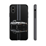 AE86 Phone Case, White 85 JDM Drift Icon Stripe Studio Cover