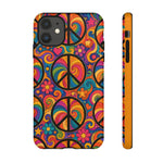 Peace Love Rainbow Spiral Art Tough Phone Case