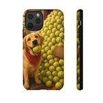 Golden Retriever with Tennis Ball phone case | Cute Dog Art, Tennis Ball Pile