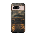 77 Trans Am Phone Case, Black Gold Muscle Car Foggy Backroad Cover