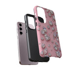 Pink Rhinestone Diamond Pattern Phone Case | Sparkle Gem Print