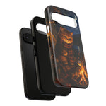 Campfire Cat Phone Case, Marshmallow Night Painterly Cover
