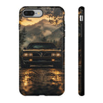 77 Trans Am Phone Case, Black Gold Muscle Car Foggy Backroad Cover