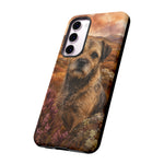 Border Terrier Earthy Watercolor Art Tough Phone Case