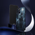 Russian Blue Cat Silver Moonlight Art Tough Phone Case