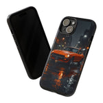 Orange Datsun 240Z on Rainy City Street phone case | Tough Cases