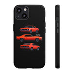 1969 Camaro SS Orange Triple View Muscle Car Tough Phone Case