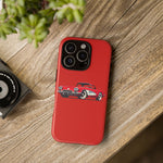 Red Classic Corvette C1 Illustration phone case | Retro Car Tough Case