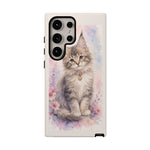 Maine Coon Watercolor Heart Phone Case Watercolor Kitten Art Gift